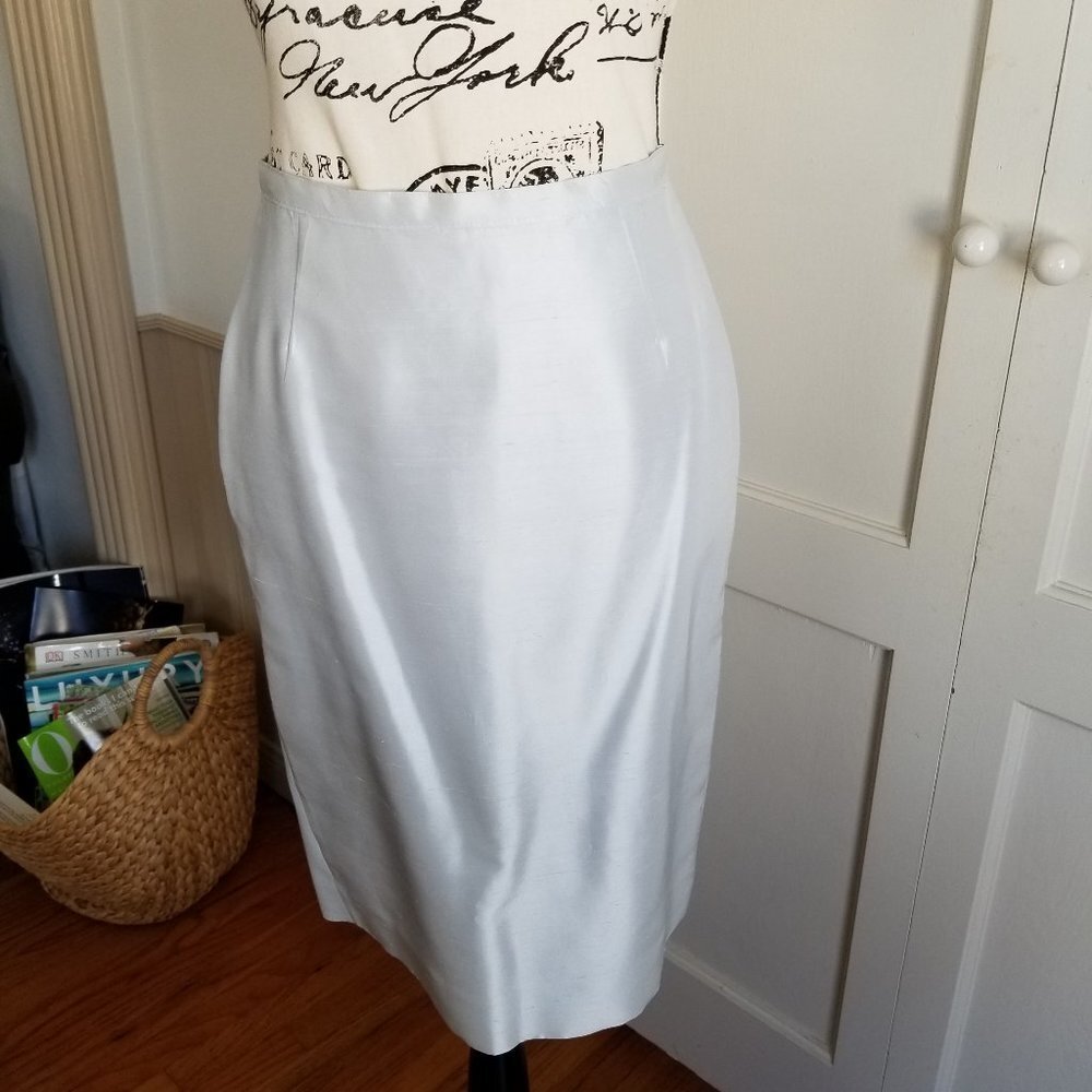 Noviello Bloom Suits Silver Shantung Silk Suit - Picture 8 of 14